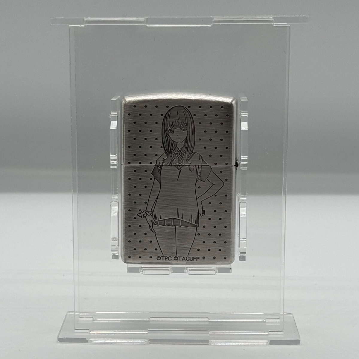 コレクション ZIPPO 名入れ】zippo ジッポ ライター つむぎ柄メッシュ両面加工BK